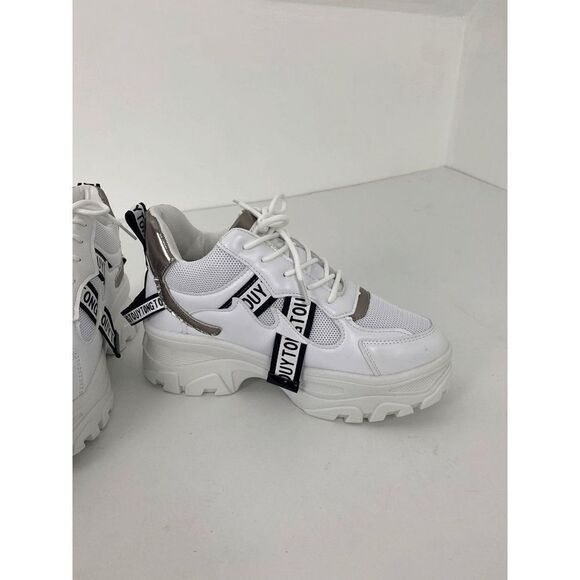 AEWLFTY NWOB Sneakers White Athletic Shoes Mod Contemporary Street Shoes - Size - Picture 5 of 10